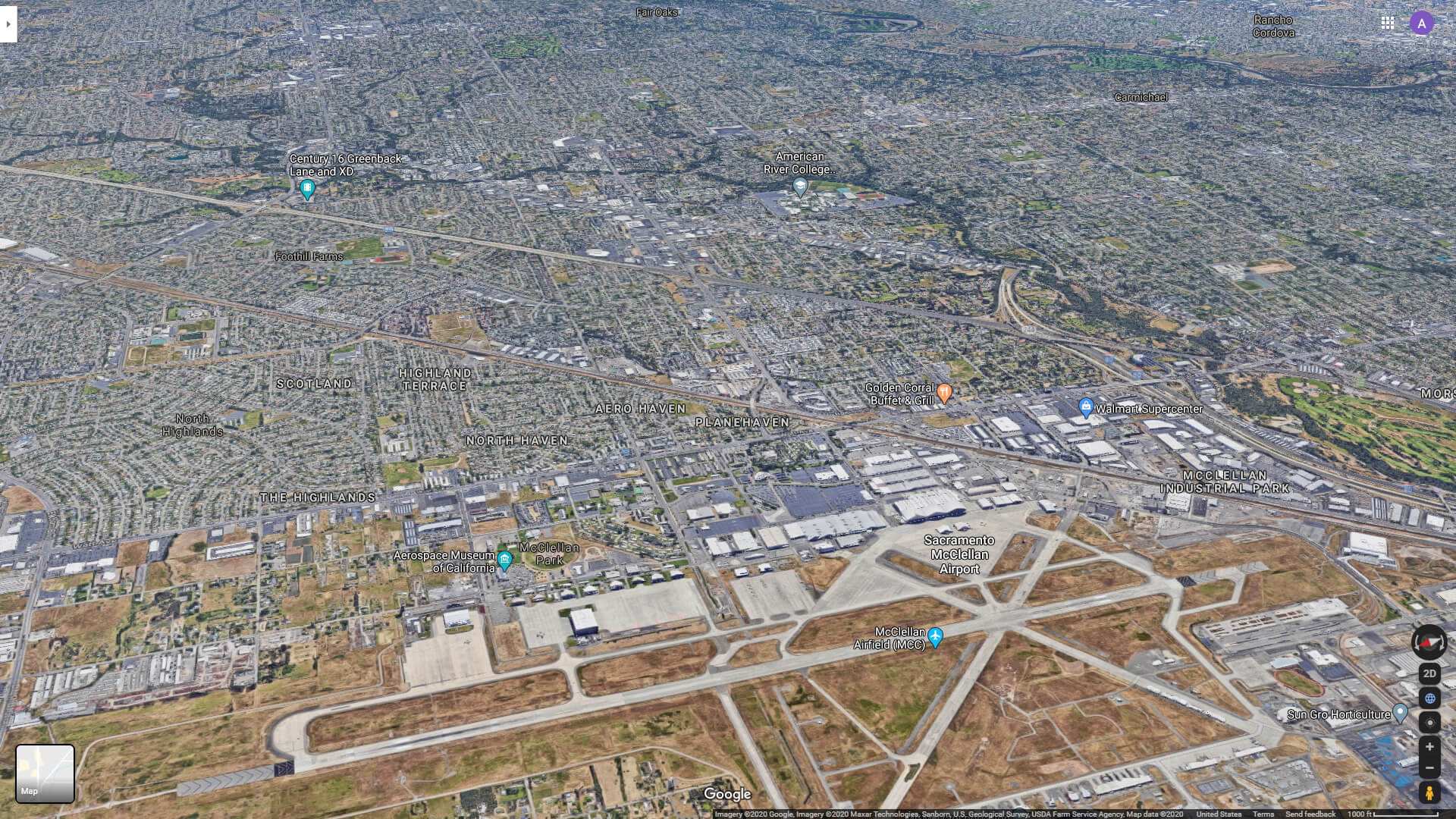 Sacramento Mcclellan Airport Map
